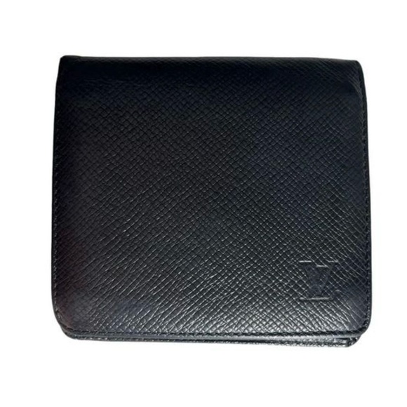 Louis Vuitton Other - Louis Vuitton Men's Bifold Wallet Black Leather Credit Card Holder